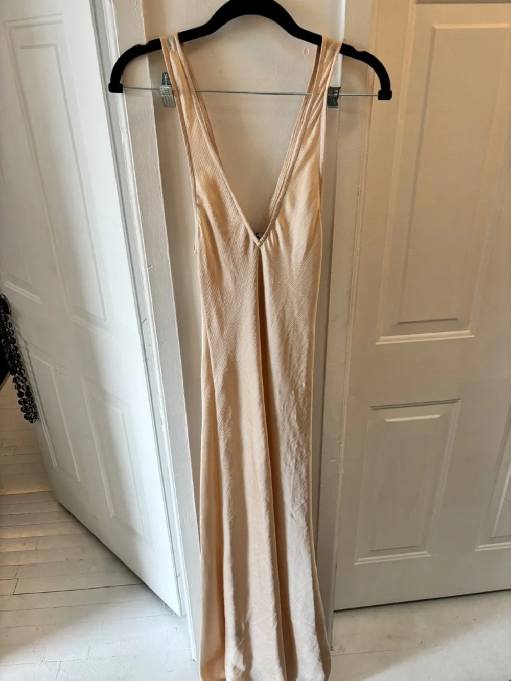 Trois Beige Maxi Slip Dress - Picture 3 of 6